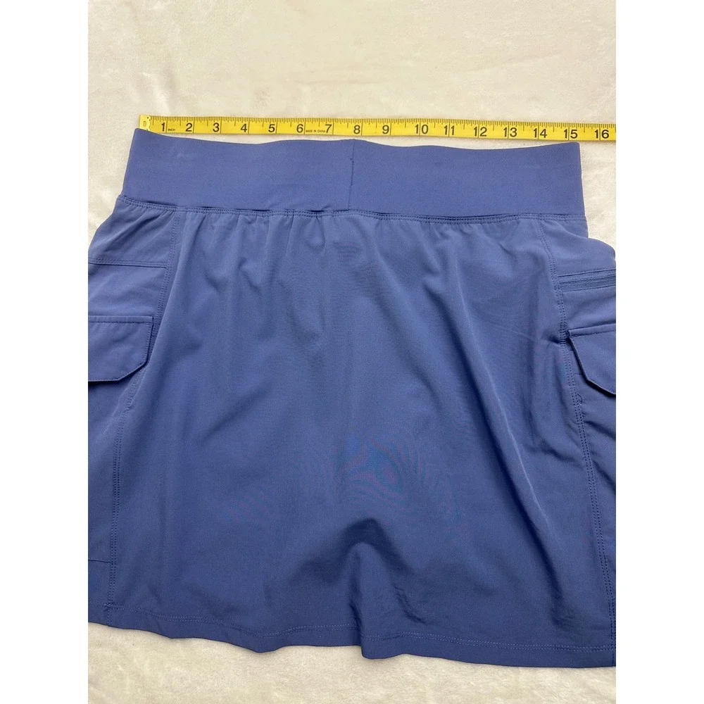 Gerry Skort Women Medium Blue Cargo Pockets Active Hiking Drawstring
